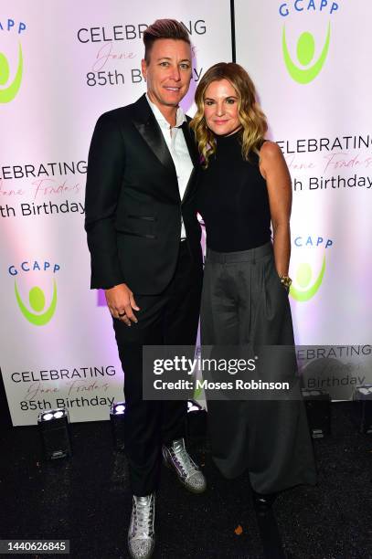 Abby Wambach and Glennon Doyle Melton attend Jane Fonda's 85th Birthday, a benefit for Georgia Campaign for Adolescent Power & Potential on November...