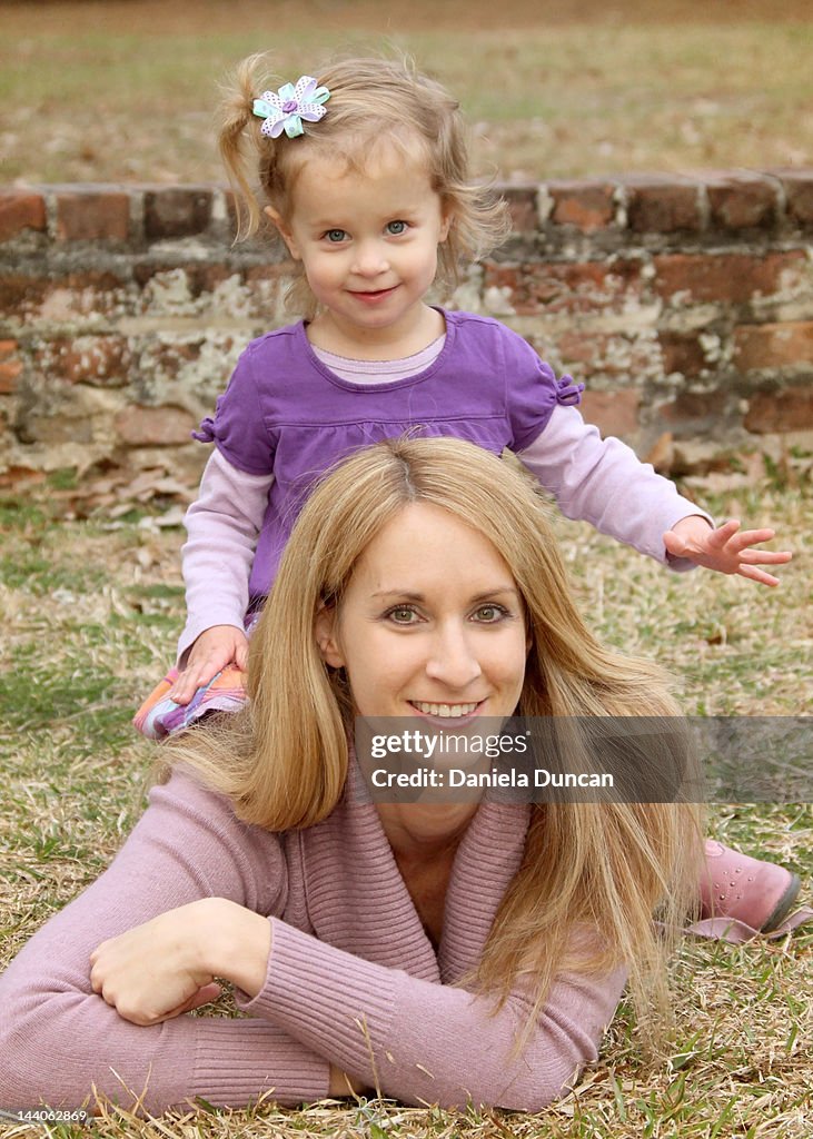 Happy mother and daughter