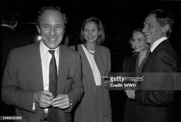 Mort Zuckerman, Amanda Burden, Francesca Stanfill and Peter Tufo at a party to celebrate Dunne's new book, "A Season in Purgatory"