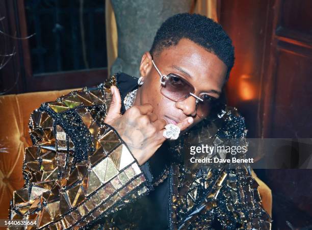 WizKid's new album launch, hosted by Naomi Campbell and Oliver Rousteing at Maison Russe on November 10, 2022 in Paris.
