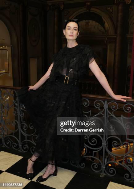 Erin O'Connor attends a dinner to celebrate 'The Fabulous World of Dior at Harrods' at Kensington Palace on November 10, 2022 in London, England.