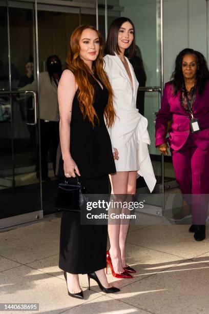 Lindsay Lohan and Ali Lohan are seen in Midtown on November 10, 2022 in New York City.