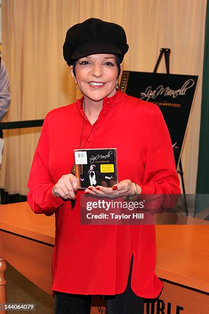 Actress and singer Liza Minnelli signs copies of her CD re-release "Liza Minnelli: Live at the Winter Garden" at Barnes & Noble, 5th Avenue on May 9,...