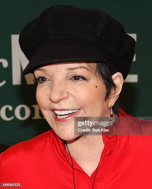 Liza Minnelli promotes her CD "Live At The Winter Garden And Confessions" at Barnes & Noble, 5th Avenue on May 9, 2012 in New York City.