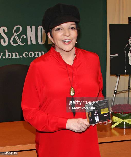 Liza Minnelli promotes her CD "Live At The Winter Garden And Confessions" at Barnes & Noble, 5th Avenue on May 9, 2012 in New York City.