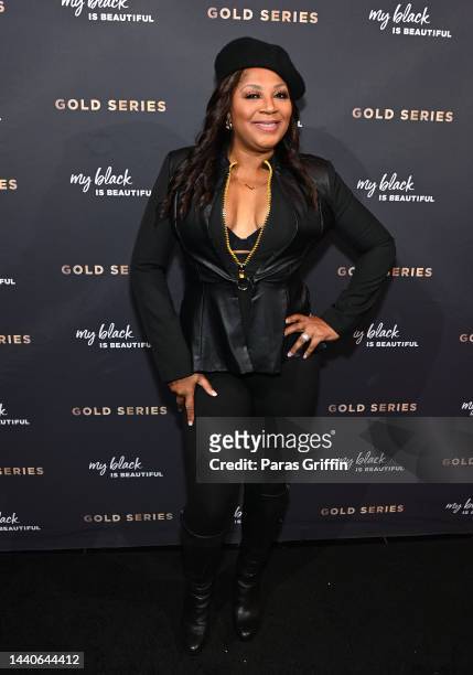 Trina Braxton attends a special screening of "Black Panther: Wakanda Forever" at Regal Atlantic Station on November 10, 2022 in Atlanta, Georgia.
