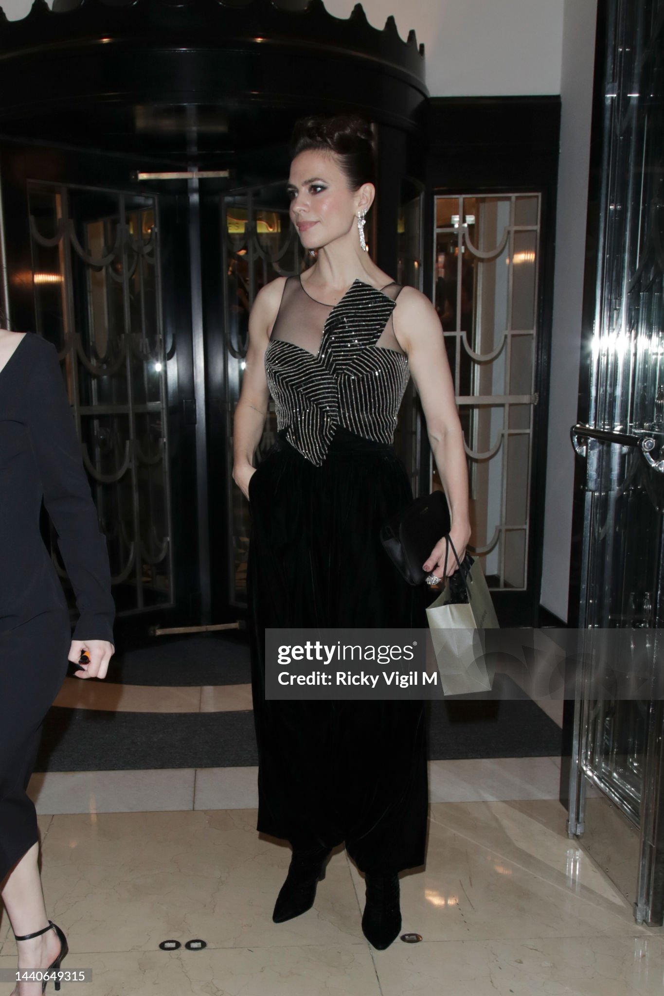 Hayley Atwell - seen arriving and leaving Harpers Bazaar Women of the Year Awards in HQ