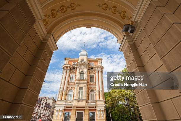 outside the odessa orthodox church in ukraine. - odessa delaware stock pictures, royalty-free photos & images