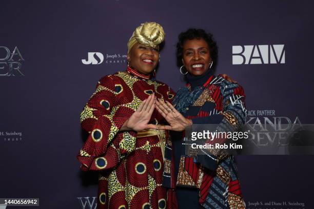 Kenya Johnson, President of Brooklyn Alumnae Chapter of Delta Sigma Theta Sorority Inc and Yvette D. Clarke, Congresswoman of the 9th District of New...