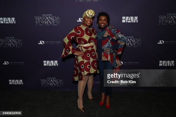 Kenya Johnson, President of Brooklyn Alumnae Chapter of Delta Sigma Theta Sorority Inc. And Yvette D. Clarke, Congresswoman of the 9th District of...