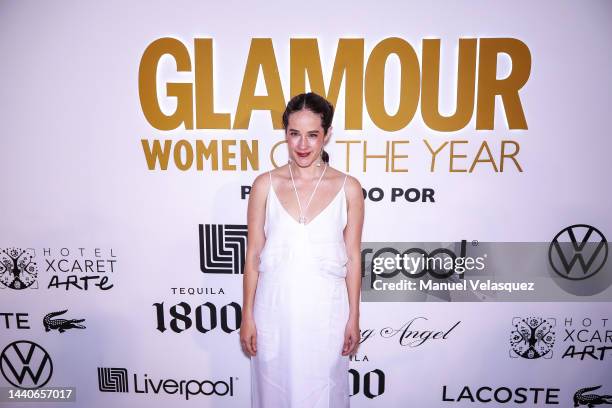 Ximena Sariñana poses for a photo during the pink carpet for the 'Glamour Women Of The Year Mexico & Latin America' at Sofitel Mexico City on...