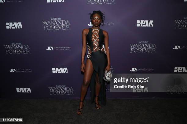 Magne Ndiaye attends The Brooklyn Silver Screen Premiere of Black Panther: Wakanda Forever, hosted by BAM at The Harvey Theater, Steinberg Screen on...