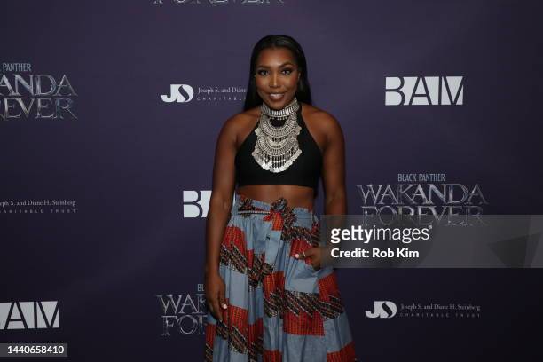 Guest attends The Brooklyn Silver Screen Premiere of Black Panther: Wakanda Forever, hosted by BAM at The Harvey Theater, Steinberg Screen on...