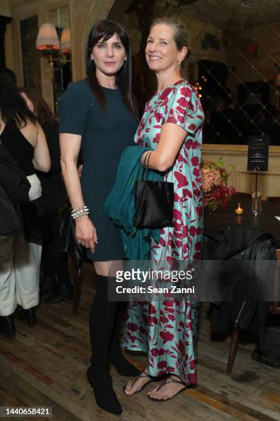 Michele Hicks and Dana Thomas attend the after party for fashion documentary series, Kingdom of Dreams at the Hotel Chelsea on November 10, 2022 in...