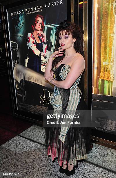 Actress Helena Bonham Carter attends the"Dark Shadows" European film premiere at the Empire Leicester Square on May 9, 2012 in London, England.