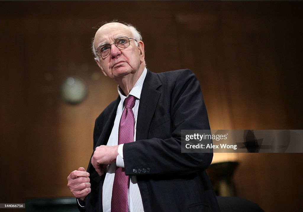 Volcker Testifies Before Senate On Federal Support For Financial Institutions