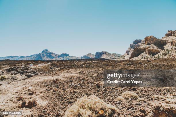 teide national park - volcanic crater stock-fotos und bilder