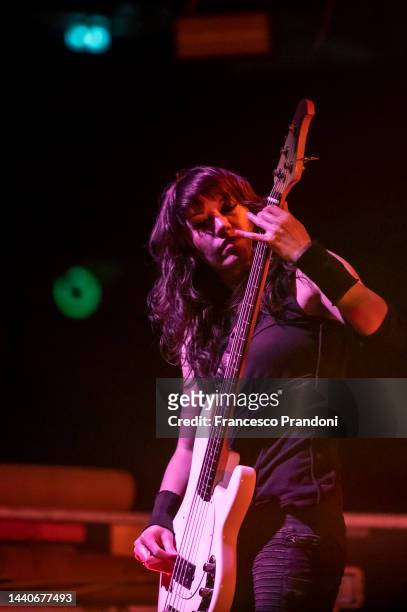 Emma Anzai of Evanescence performs at Mediolanum Forum of Assago on November 10, 2022 in Milan, Italy. (