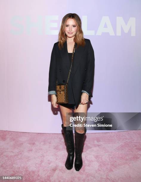 Ashley Tisdale attends SHEGLAM's Glam House Pop-Up Hosted by Ashley Tisdale on November 10, 2022 in West Hollywood, California.