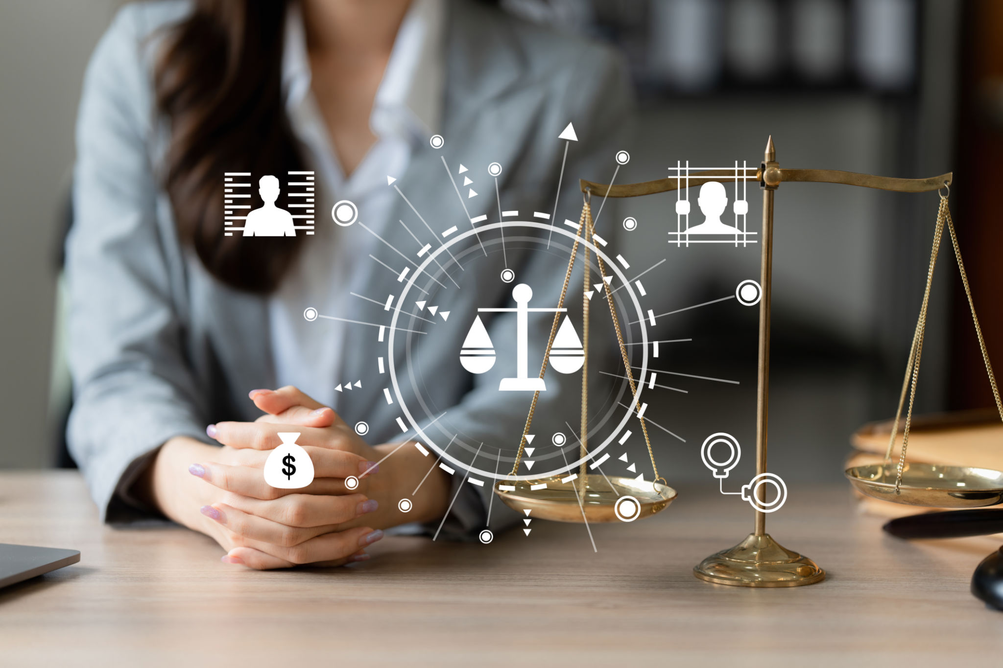 Lawyer business woman working or reading agreement contract in office workplace for consultant lawyer concept Lawyer business woman working or reading agreement contract in office workplace for consultant lawyer concept