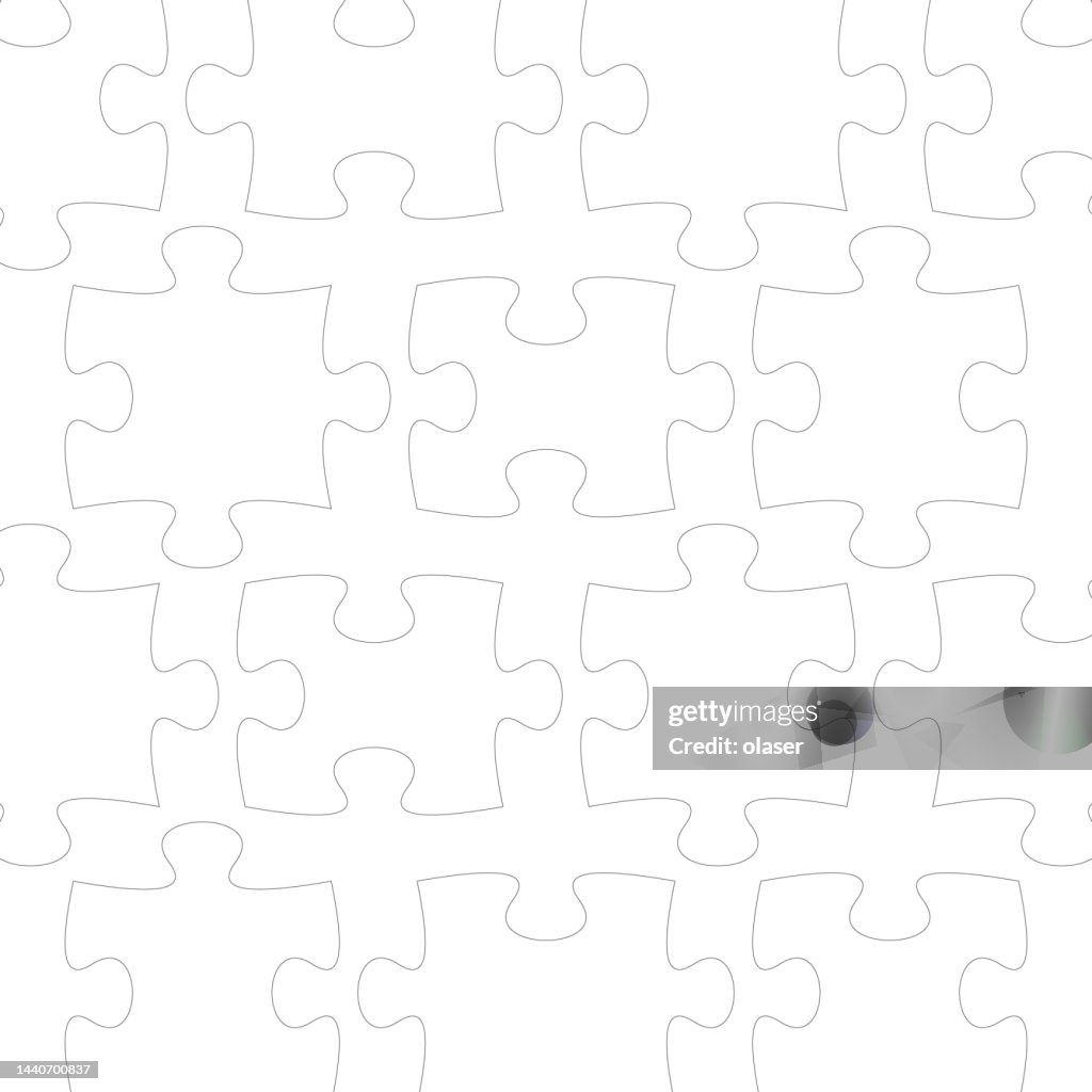 Jigsaw Matching Puzzle Pieces Outlinespattern High-Res Vector Graphic ...