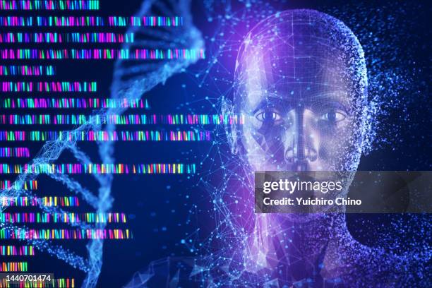 human genome analysis - mutation génétique photos et images de collection