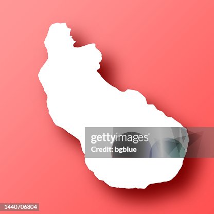 Sint Eustatius map on Red background with shadow Sint Eustatius map on Red background with shadow