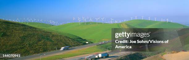 Wind energy windmills along Route 580, Altamont, California