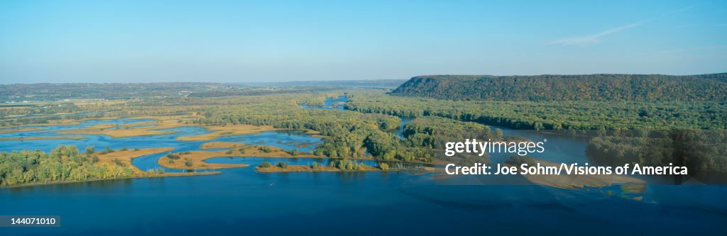 Confluence of Mississippi and Wisconsin Rivers, Pike's Peak State Park, Iowa