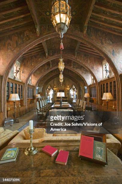 Gothic library of Hearst Castle, "America's Castle," San Simeon, Central California Coast