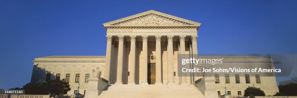 View of entire US Supreme Court Building, Washington DC