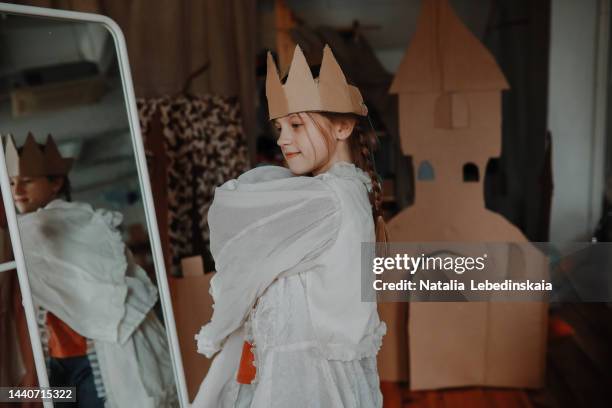 school theatre and theatre production. acting skills in children's leisure center. - prince royal person stock pictures, royalty-free photos & images