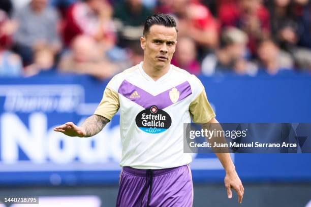 Roque Mesa of Real Valladolid reacts during the LaLiga Santander match between CA Osasuna and Real Valladolid CF at El Sadar Stadium on October 30,...