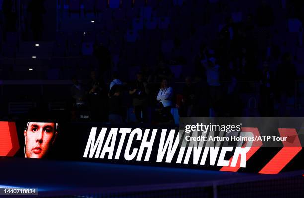 General view during day one of the Next Gen ATP Finals at Allianz Cloud on November 08, 2022 in Milan, Italy.