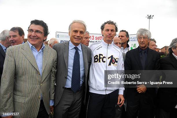 Eraldo Pecci and Franco Colomba ancient Bologna FC football champions, Maurizio Cevenini candidate to mayor of Bologna and Gianni Rivera ancient...