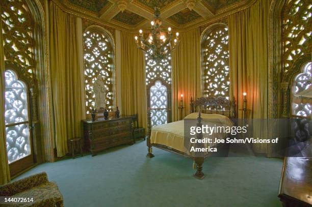 William Randolph Hearst's bedroom at Hearst Castle, "America's Castle," San Simeon, Central California Coast