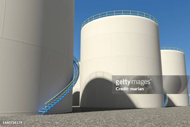 storage tank,3d rendering - oil tank 個照片及圖片檔
