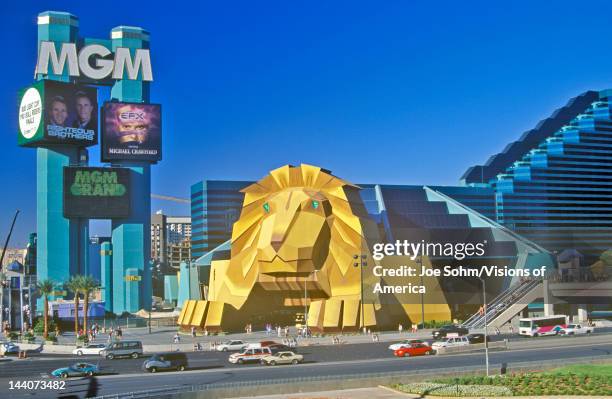 Replica of lion at the Entrance of the MGM Grand Hotel, Las Vegas, NV