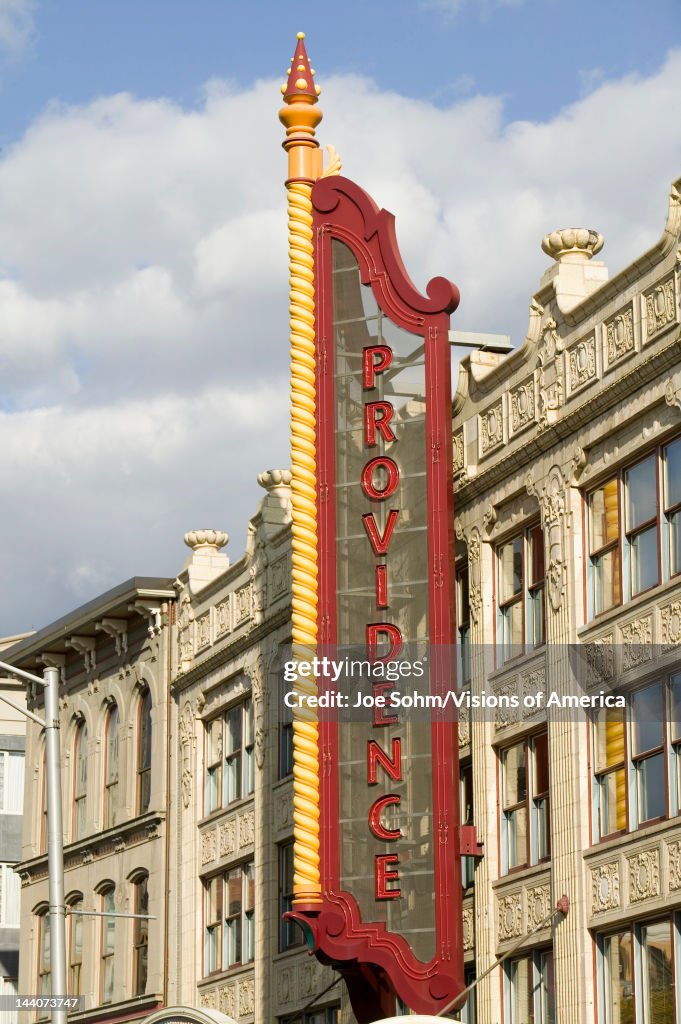 Providence Performing Arts Center marquee sign, Providence, Rhode Island