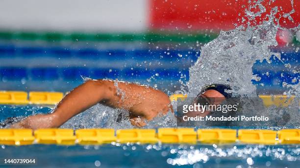 Simona Quadarella of Circolo Canottieri Aniene competes in the 800m Freestyle Women during the Italian Short Course Swimming Championships at Stadio...