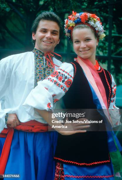 Slavic folk dancers at the Liberty Weekend Festival, NY City