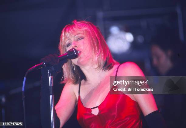 Teri Nunn of Berlin performing on July 1998 in Las Vegas.