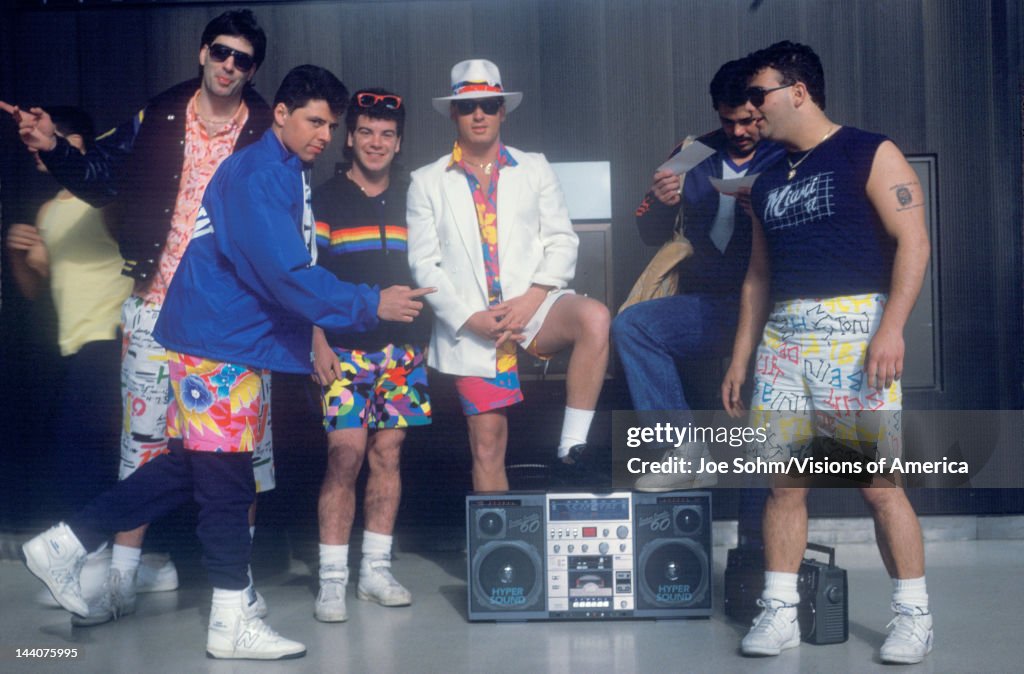 Young men and their boom box, Newark, New Jersey