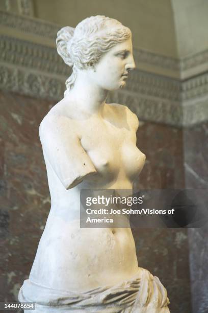 Statue of Venus de Milo , Greece, ca, 150-125 BC at the Louvre Museum, Paris, France