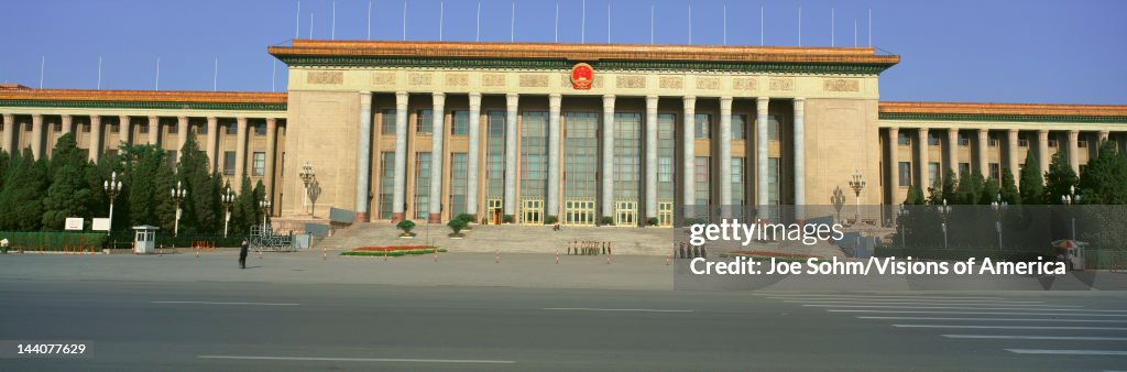 The Great Hall of the People at Tiananmen Square in Beijing in Hebei Province, People's Republic of China