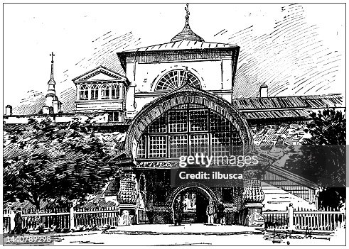 Antique image: Solovetsky Monastery Antique image: Solovetsky Monastery