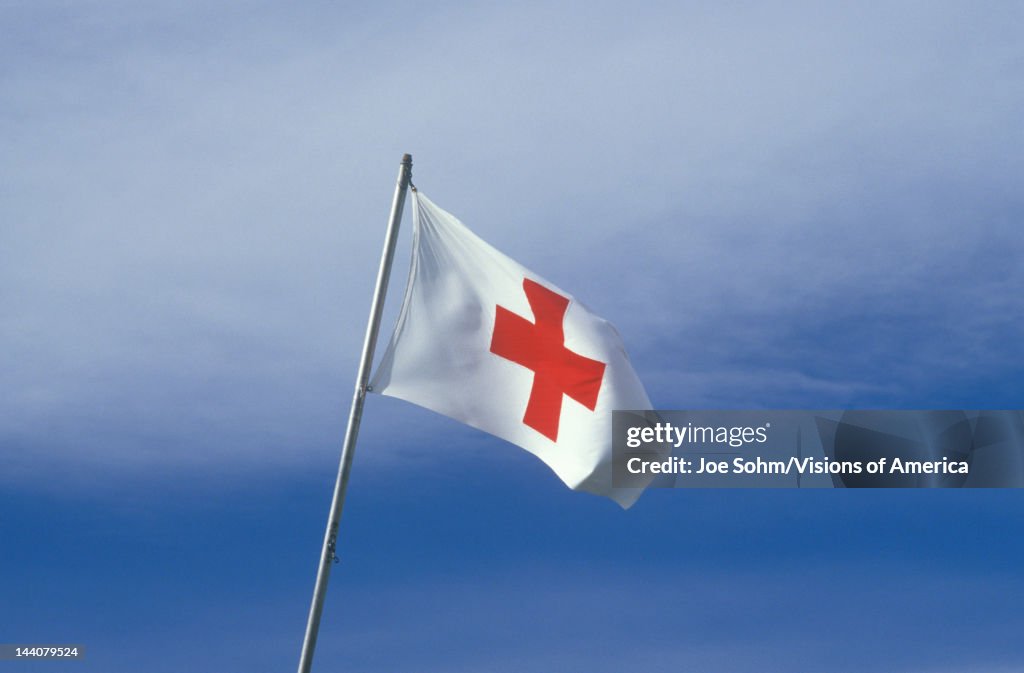 American Red Cross flag, Denver, Colorado
