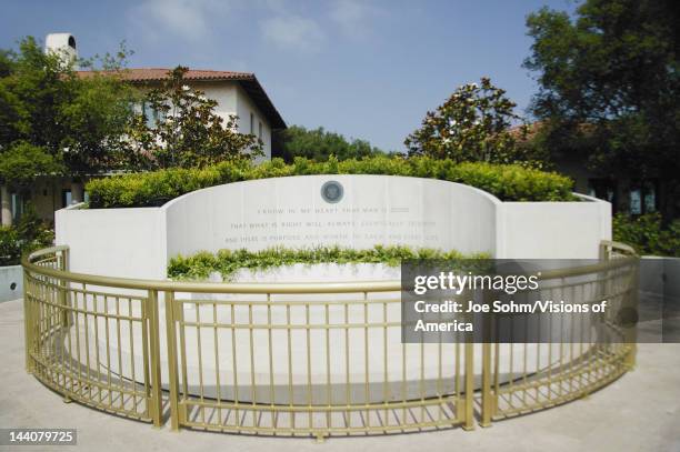 Memorial with Reagan quotation at the Ronald W, Reagan Presidential Library