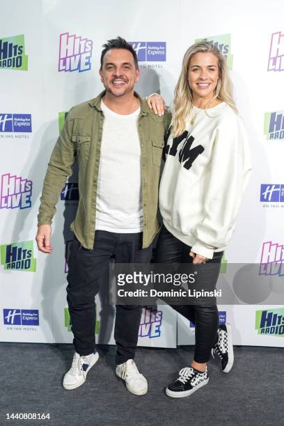Mike Toolan and Gemma Atkinson attend HITS Radio Live Manchester at AO Arena on November 11, 2022 in Manchester, England.