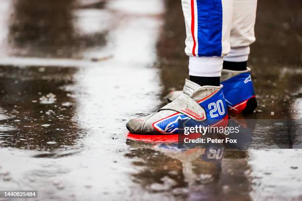 Kevin Magnussen of Denmark and Haas during practice/qualifying ahead of the F1 Grand Prix of Brazil at Autodromo Jose Carlos Pace on November 11,...